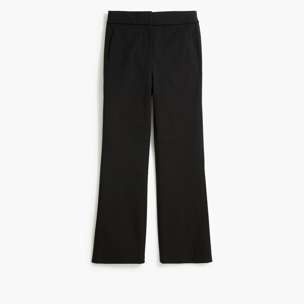 NWT J. Crew Women Petite Size 4 4P 4x24 Black Kelsey Cotton Blend Flare Pant NEW